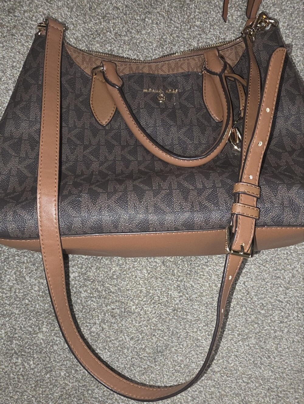 Michael Kors Brown Signature Tote Bag - Picture 7 of 11